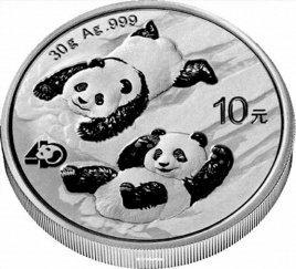Cеребряная монета 2022 — Китайская панда