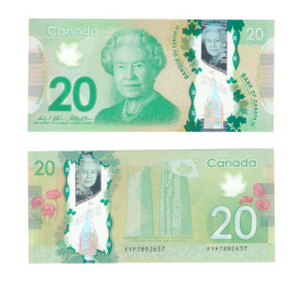 Канада 20 долларов 2012 год (полимер)