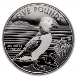 Птица тупик - Олдерни, 2019 год, 5 фунтов