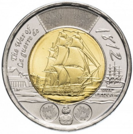 Корабль "Фрегат Шеннон" - 2 доллара 2012 год, Канада