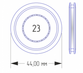 Капсула для монет диаметром 23 мм
