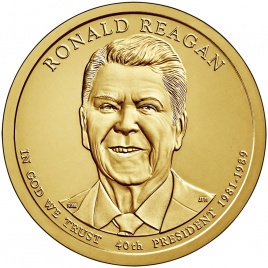 №40 Рональд Рейган 1 доллар США 2016 год
