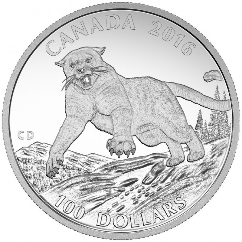 Пума, 100 долларов, Канада, 2016 год фото 1