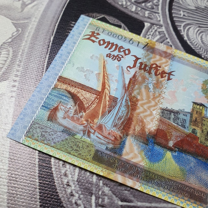 Тестовая банкнота РК "Ромео и Джульетта" 2021 в блистере фото 5