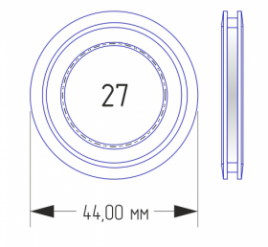 Капсула для монет диаметром 27 мм 
