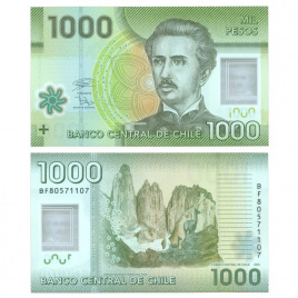 Чили 1000 песо 2019 год (полимер)