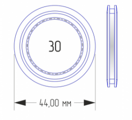 Капсула для монет диаметром 30 мм 