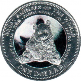 Большая панда (цветная печать) - Фиджи, 1 доллар, 2009 год