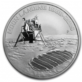 Высадка на луну, 1 доллар 2019 год, Австралия