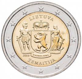 2 евро Литва 2019 - Жемайтия
