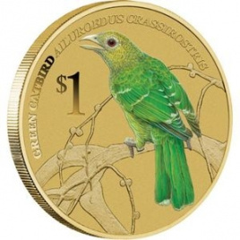 Певчая птичка - 1 доллар, Тувалу, 2013 год