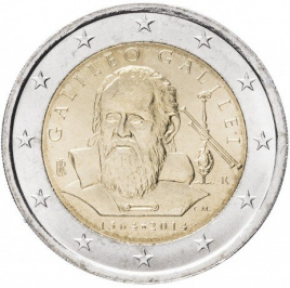 Галилео Галилей - 2 евро, Италия, 2014