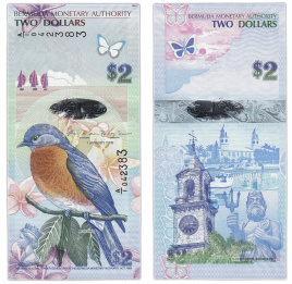 Бермудские острова 2 доллара 2009 год (птичка)