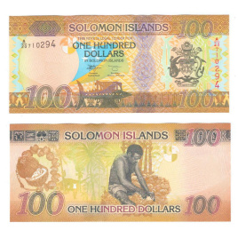Соломоновы острова 100 долларов 2023 год