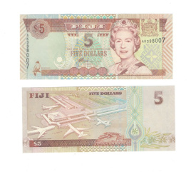 Фиджи 5 долларов 2002 года