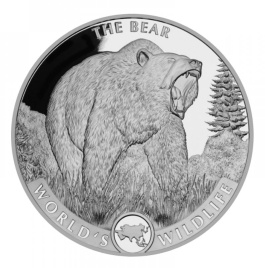Медведь, серия "Дикая природа" - Конго, 20 франков, 2022 год
