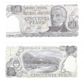 Аргентина 50 песо 1976 год