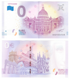 0 евро (euro) сувенирные - Ватикан, 2018 год