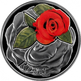 Цветок "Роза" серия "Красота цветов" - Беларусь, 10 рублей, 2013 год