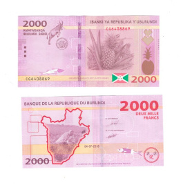 Бурунди 2000 франков 2015-2018 гг
