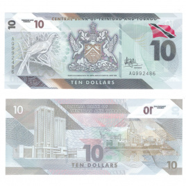 Тринидад и Тобаго 10 долларов 2021 год (полимер)