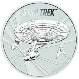 Серебряная монета Star Trek (СтарТрек) серия MARVEL - Тувалу 1 доллар 2016