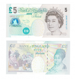Англия 5 фунтов 2002 год
