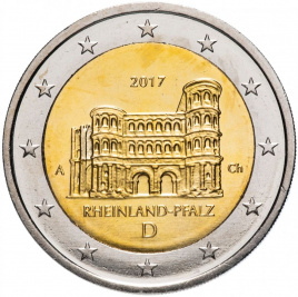 Германия 2 евро 2017 - Порта Нигра, Рейнланд-Пфальц