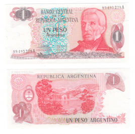 Аргентина 1 песо 1983 год