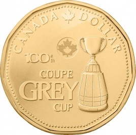 100 летие Grey Cup (Серый кубок) - 1 доллар 2012 года, Канада