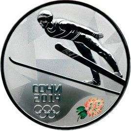 Прыжки с трамплина. Олимпиада в Сочи 2014 - Россия, 3 рубля