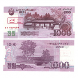 Северная Корея 1000 вон 2008 год (тестовая)