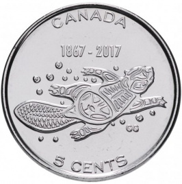 150 лет Конфедерации  - 5 центов 2017 год, Канада