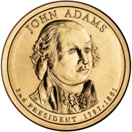 №2 Джон Адамс 1 доллар США 2007 год