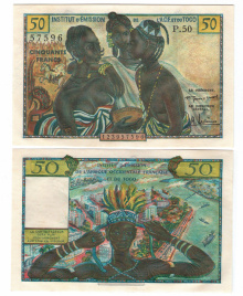 Французская Экваториальная Африка, 50 франков, (до 1958 гг)