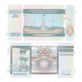 Бурунди 1000 франков 2009 год