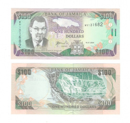 Ямайка 100 долларов 2004 год
