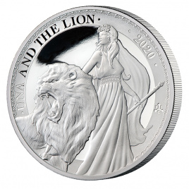 Уна и лев - о.Святой Елены, 1 фунт, 2020 год