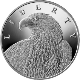 Орел LIBERTY EAGLE COIN - 1000 сатоши, серебро