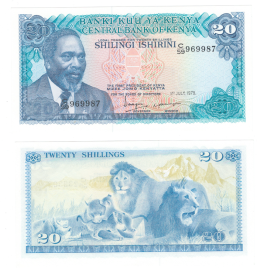 Кения 20 шиллингов 1978 год