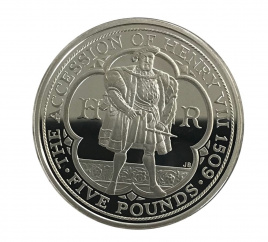 500 лет со дня вступления Генриха VIII на престол - Англия | 5 фунтов | 2009 год