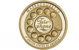 Американские инновации "Телефон (Массачусетс)" - 1 доллар, 2020 год, США 