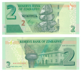 Зимбабве | 2 доллара | 2019 год