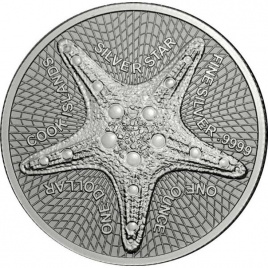 Морская звезда - о.Кука, 1 доллар, 2019 год