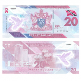Тринидад и Тобаго 20 долларов 2020 год (полимер)