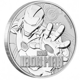 IRONMAN (Железный человек) серия MARVEL - 1 доллар, Тувалу, 2018 год