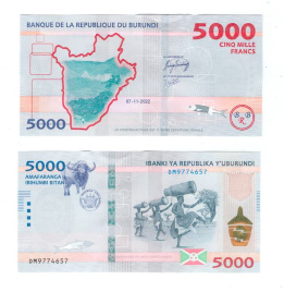 Бурунди 5000 франков 2022 год