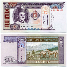 Монголия, 100 тугриков, 2008 год