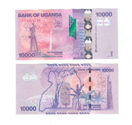 Уганда 10000 шиллингов 2010-2021 гг