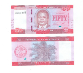 Либерия 50 долларов 2022 год